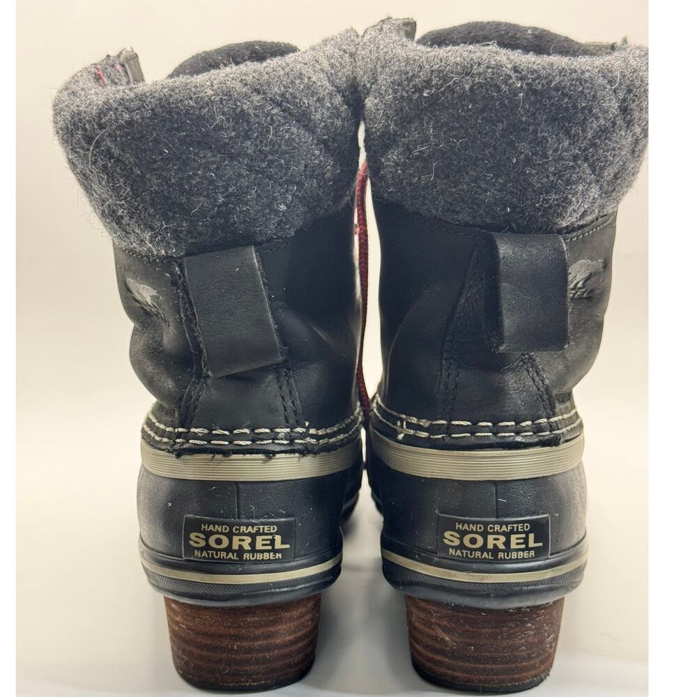 Sorel Slimpack II Lace Boots Women 6 Black Kettle‎ Waterproof Duck NL2348 - Picture 3 of 6